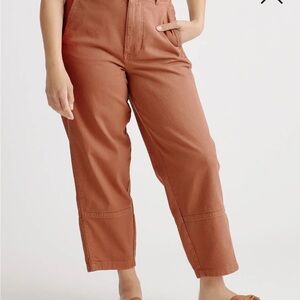 Quince Twill Barrel Pants - Rust Size